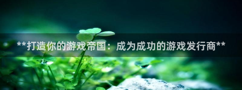 天辰平台害7O777：**打造你的游戏帝国：成为成功的游戏发行商**
